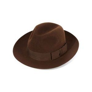 Forever 21 Dark Brown 100% Wool Fedora Hat One Size S M L Circumference 21.5 in.